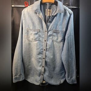 Sonoma Classic Light Blue Denim Button Down Shirt Size 1 X